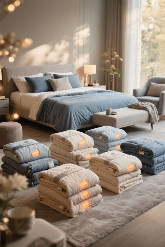cozy queen sized heated blankets