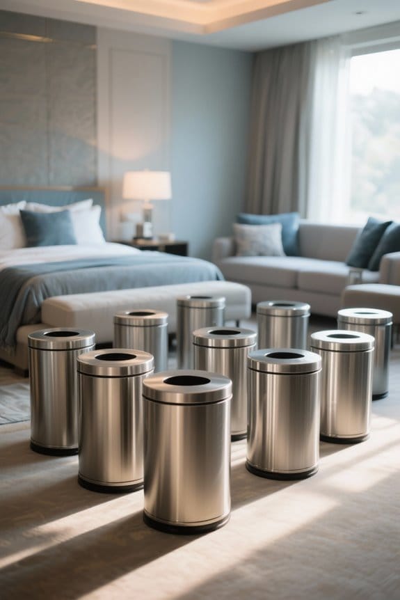 durable metal trash cans
