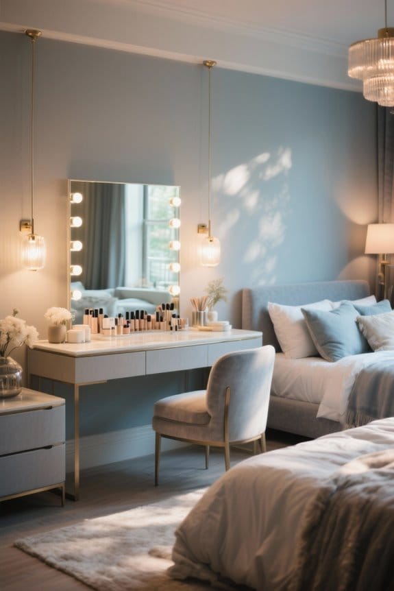 illuminated makeup vanity sets