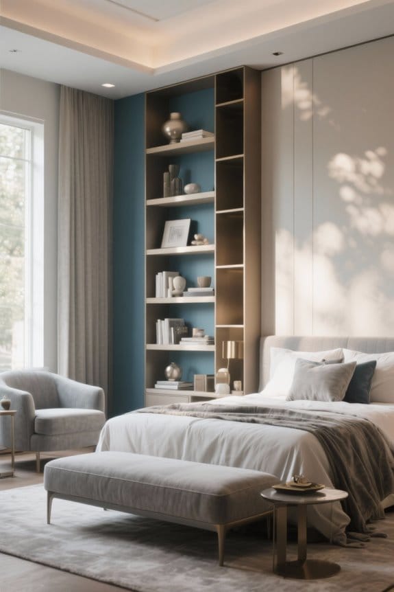 maximizing space with shelves