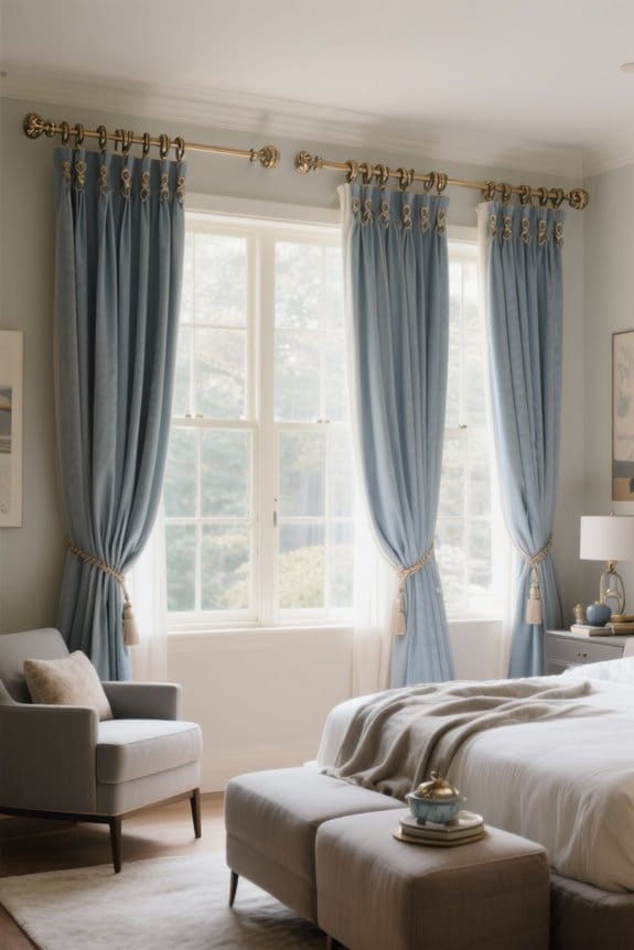 stylish double curtain brackets