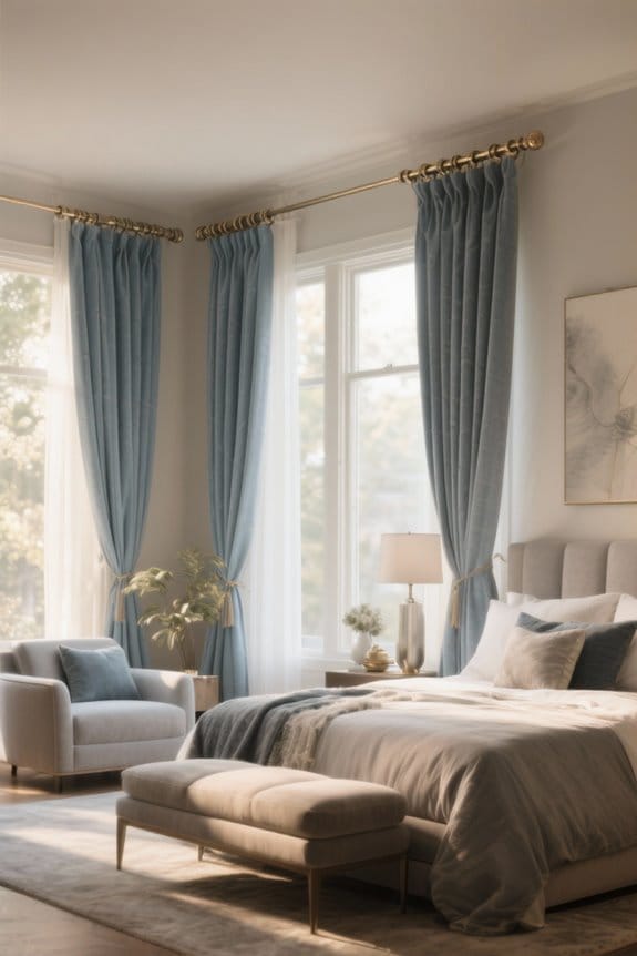 stylish layered window treatments
